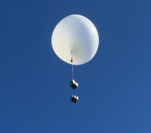 High altitude balloon carrying a remote sensing payload