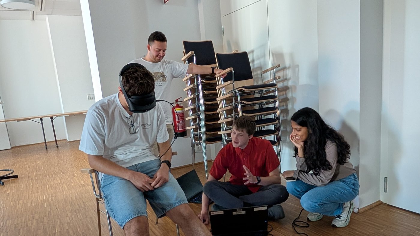 Team testing VR stroke rehabilitation project
